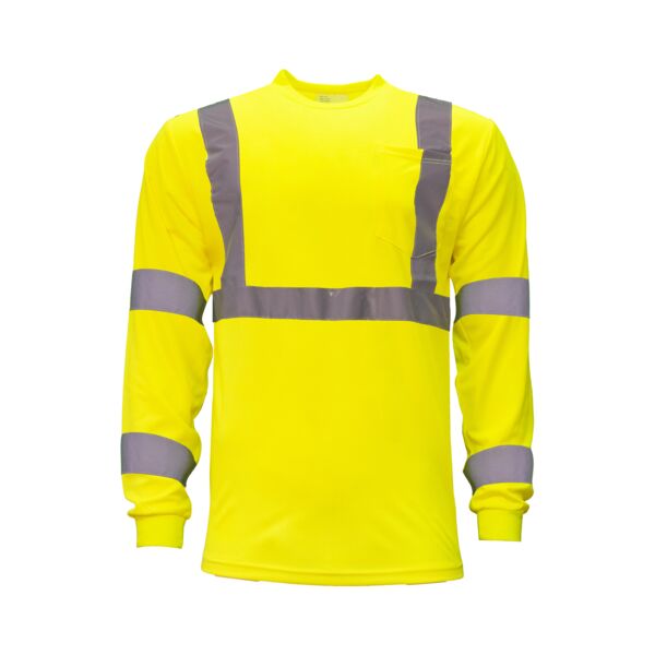 Velociti ANSI Class 3 Hi-Visibility Long Sleeve Pocket T-Shirt Thumbnail